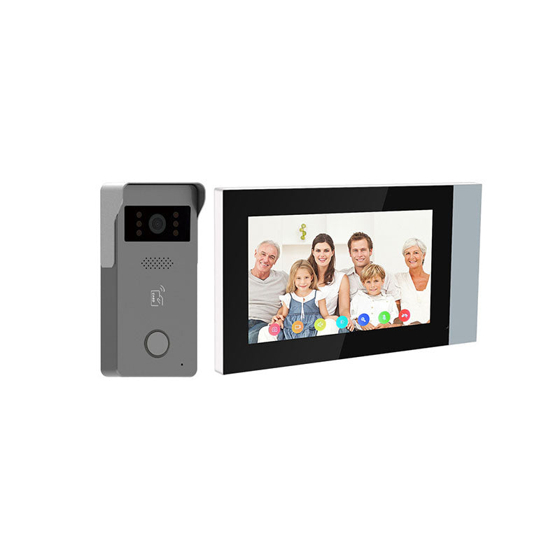 Anjielo Smart Home 2-Wired Doorphone with 1080p FHD Camera & 7-Inch Touchscreen for Secured Entry by IC Card