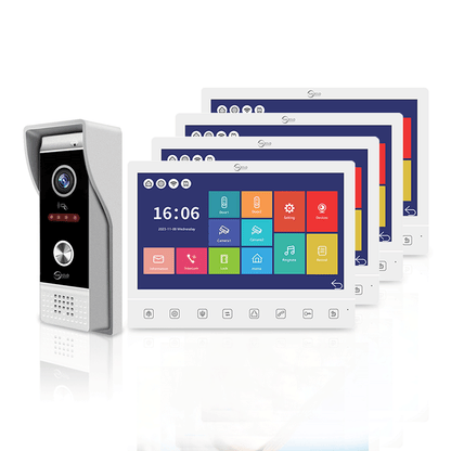 Anjielo Smart Home 10-Inch Touch Button Motion Detection Doorbell with Video Intercom for Villas & Homes