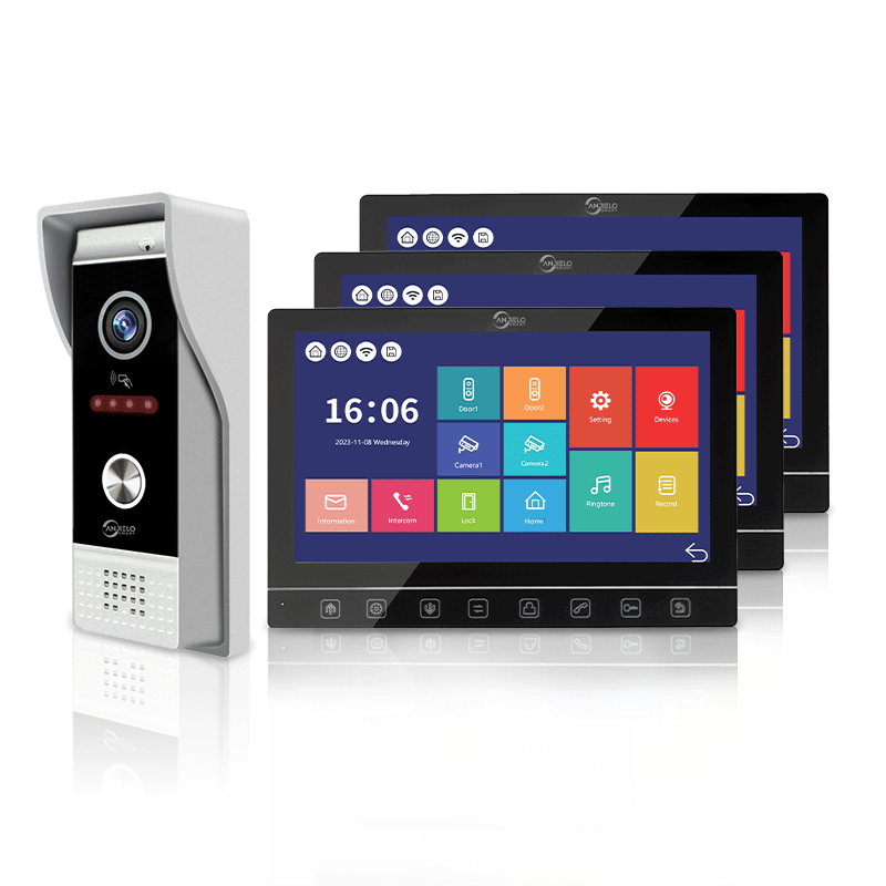 Anjielo Smart Home 10-Inch Touch Button Motion Detection Doorbell with Video Intercom for Villas & Homes