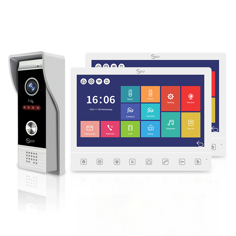 Anjielo Smart Home 10-Inch Touch Button Motion Detection Doorbell with Video Intercom for Villas & Homes