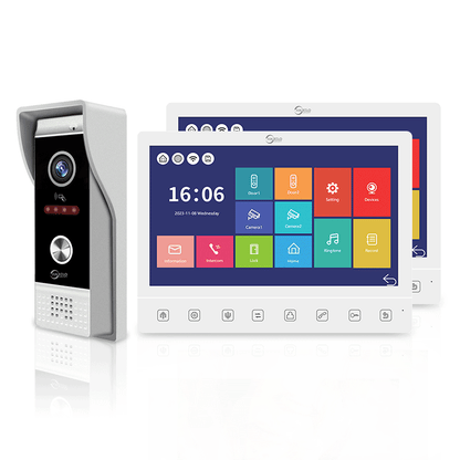 Anjielo Smart Home 10-Inch Touch Button Motion Detection Doorbell with Video Intercom for Villas & Homes