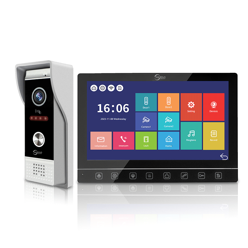 Anjielo Smart Home 10-Inch Touch Button Motion Detection Doorbell with Video Intercom for Villas & Homes