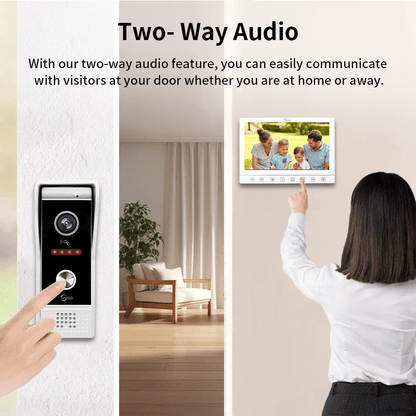 Anjielo Smart Home 10-Inch Touch Button Motion Detection Doorbell with Video Intercom for Villas & Homes