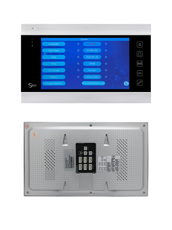 Anjielo Smart Home 1080P Video Intercom System of 7 inch Screen Remote Unlocking Touch Screen