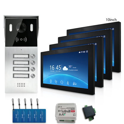 ANJIELO 2-Wire Multi-Tenant Tuya Smart Video Intercom System | Multi-Apartment Video Door Phone, Remote App Unlock, Waterproof Outdoor Station, 7/10 inch Indoor Touch Monitor