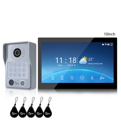Anjielo Newest 4 wire Video Intercom System With Photo Frame Video Doorbell Motion Detection 5 in 1 unlocking Video Doorphone with Infrared Night Vision for Home and Villa