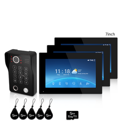 Tuya Smart 4-Wire Video Intercom System with 5-in-1 Unlock, Digital Photo Frame & Background Music, WiFi Doorbell Camera