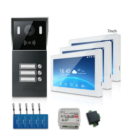 ANJIELO 2-Wire Multi-Tenant Tuya Smart Video Intercom System | Multi-Apartment Video Door Phone, Remote App Unlock, Waterproof Outdoor Station, 7/10 inch Indoor Touch Monitor