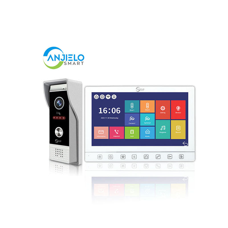 Anjielo Smart Home 10-Inch Touch Button Motion Detection Doorbell with Video Intercom for Villas & Homes