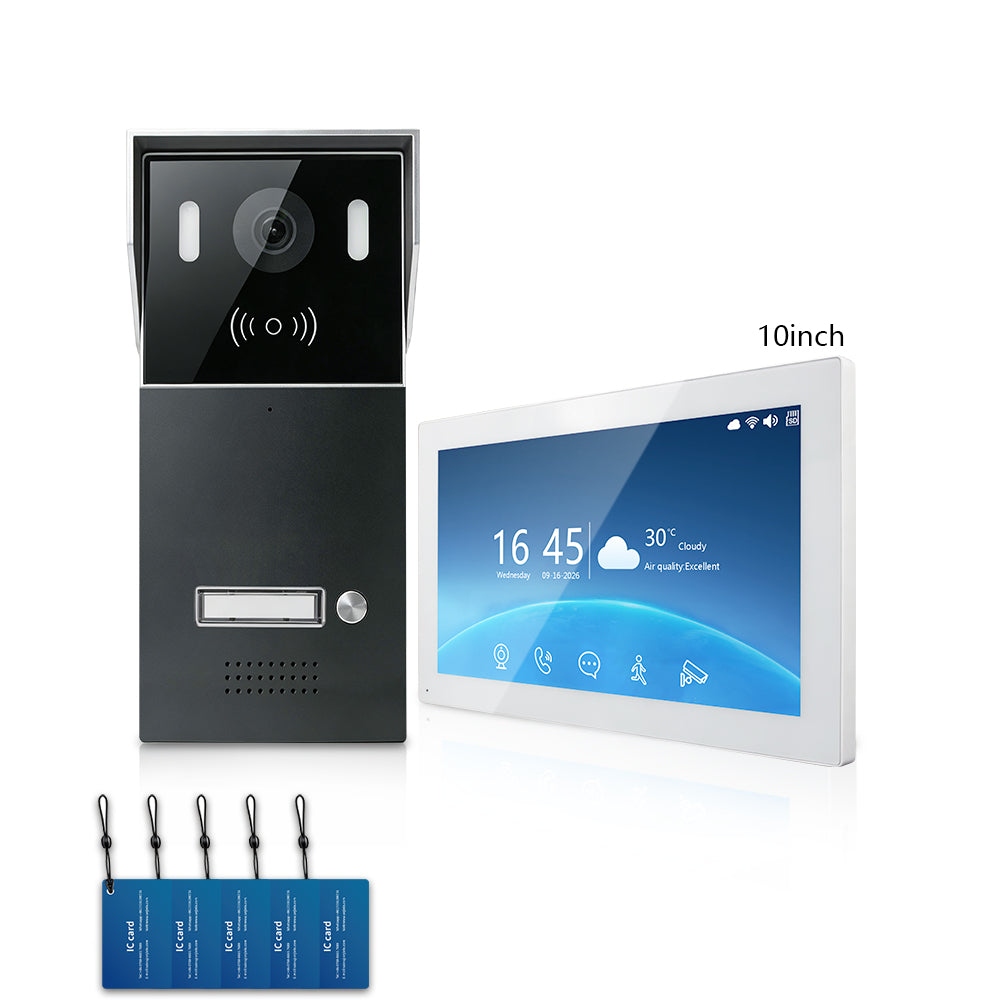 ANJIELO 2-Wire Multi-Tenant Tuya Smart Video Intercom System | Multi-Apartment Video Door Phone, Remote App Unlock, Waterproof Outdoor Station, 7/10 inch Indoor Touch Monitor