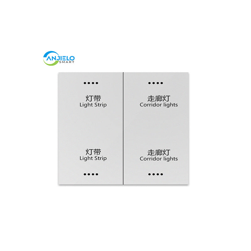 Anjielo Smart Home Zigbee 3.0 4-button Scene Switch - Anjielo Self-developed Zero-wire Technology Multi-touch Feedback Low Power Standby (≤0.5W)