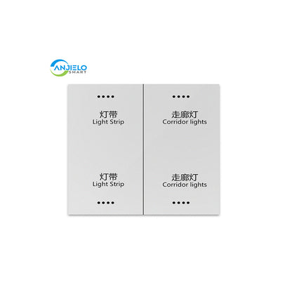 Anjielo Smart Home Zigbee 3.0 4-button Scene Switch - Anjielo Self-developed Zero-wire Technology Multi-touch Feedback Low Power Standby (≤0.5W)