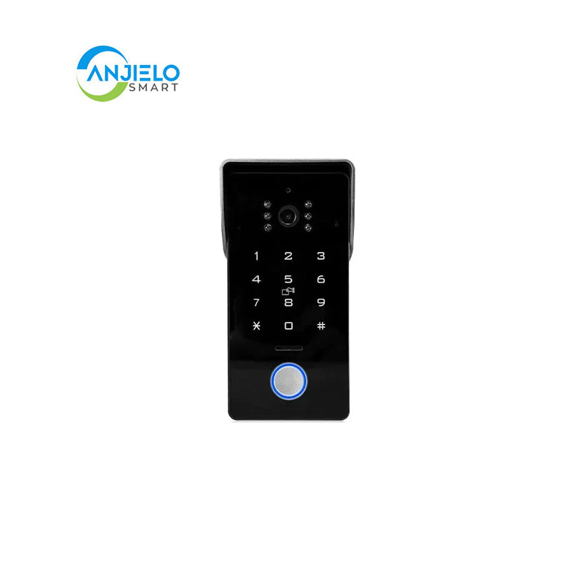 Anjielo Smart Home 2 Wired Doorbell Video Intercom System with Motion Detection and Password IC Card Unlock