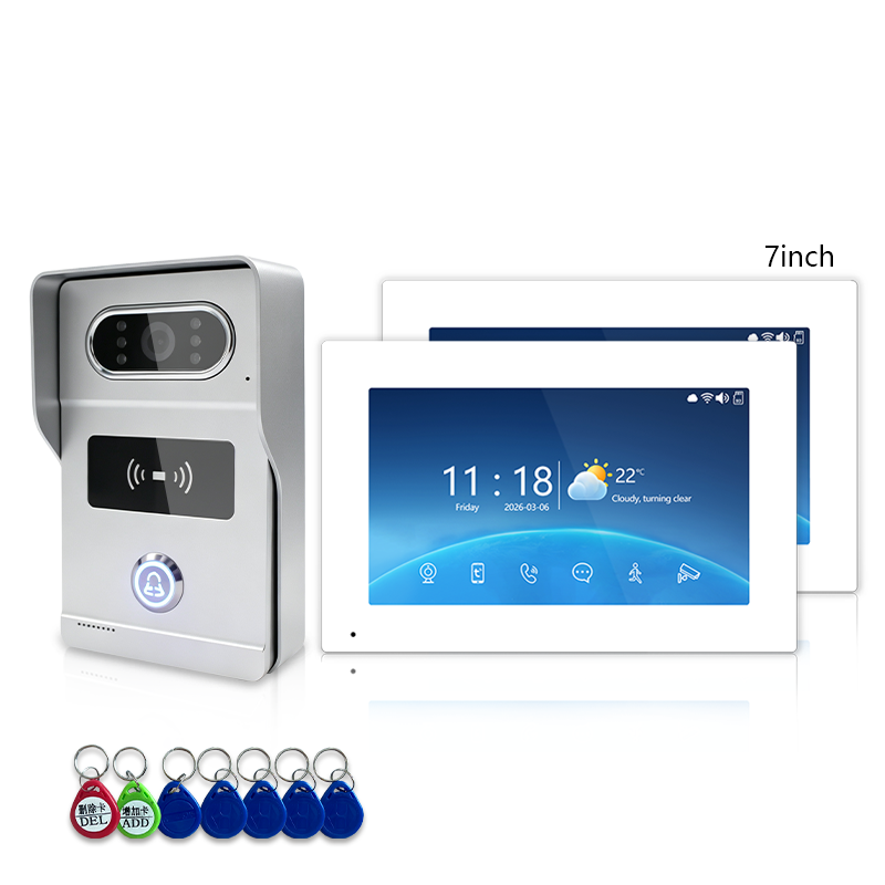 Anjielo Smart 4-Wire Video Intercom Doorbell System 2-Way Audio Night Vision Motion Alert & Digital Photo Frame& Home Intercom