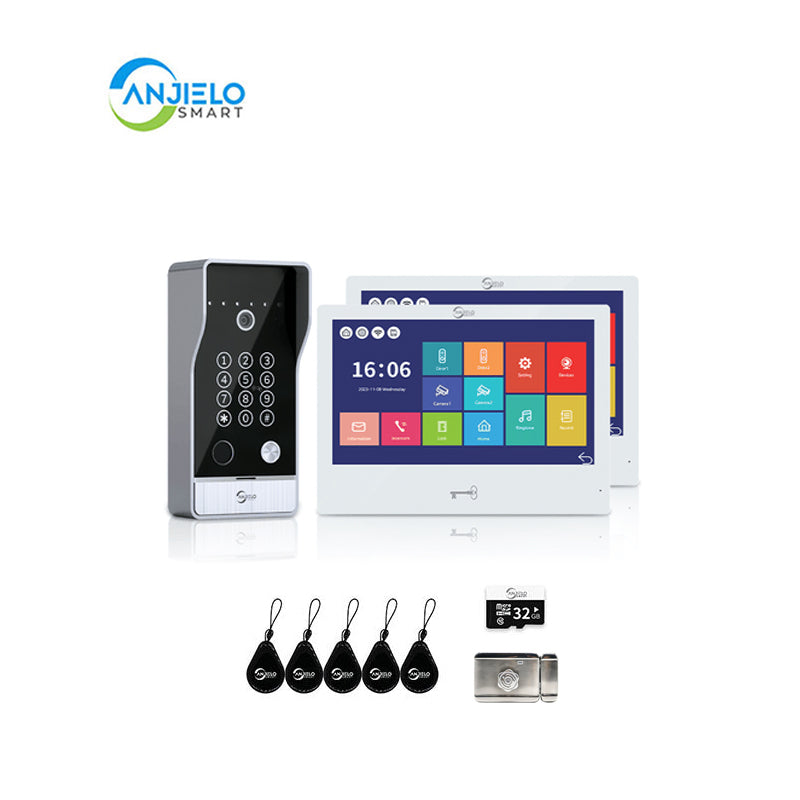 Anjielo 7-inch Smart Monitoring Video Doorbell Intercom System Waterproof Door Entry Intercom  for Villas