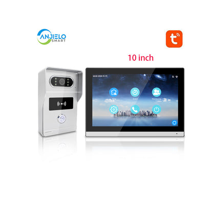 Anjielo Smart Home 1080P Waterproof Video Doorbell Night Vision with Motion Detection IP Video Intercom System fOR Multi-Users