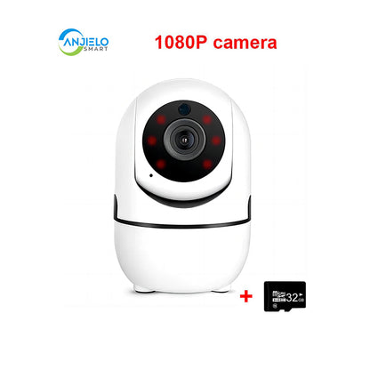 Anjielo Smart Home Tuya 1080P Smart Camera Supports Baby Care, Indoor Security, Mobile Remote Control and High-definition Night Vision
