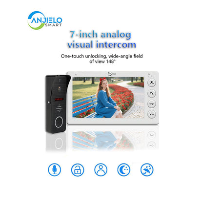 Anjielo Smart Home Security Intercom System 1080P HD Access Control Phone with Night Vision and Remote Unlocking