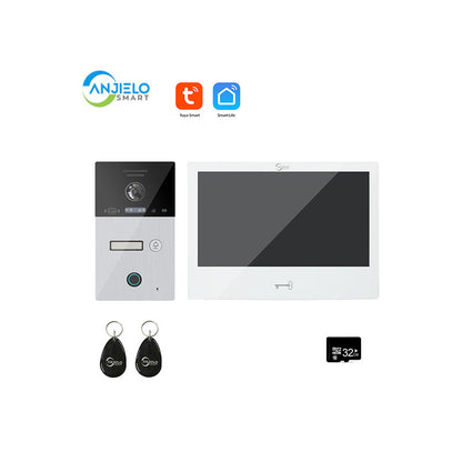 Anjielo Smart Home Tuya Wifi Smart Video Intercom System Interphone Security Doorbell 10inch 1080P Screen With Motion Detection For Home Apartment