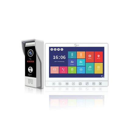 Anjielo Smart Home 10-Inch Touch Button Motion Detection Doorbell with Video Intercom for Villas & Homes