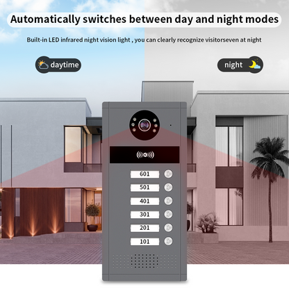Anjielo Smart Home Newest Tuya Wifi AHD Doorphone with 7/10 Inch Monitors Video Intercom System  for Multi-family Users.