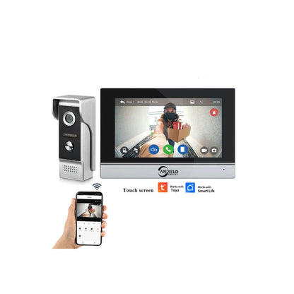 Anjielo Smart Home Tuya Smart 1080P IP Video Intercom - Secure Wi-Fi Enabled Doorbell Cam with Motion Detection