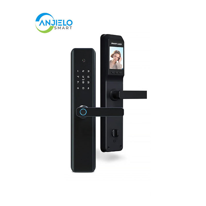Anjielo Smart Home Wi-Fi Enabled Biometric Entry System Secure Smart Door Lock with Remote Accessibility in Various Languages