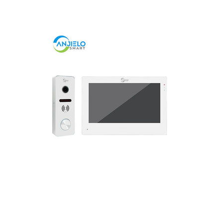 Anjielo Smart Home 7 Inch Wireless Wifi Smart Home Video Door kit Intercom System with 1080p Monitor Rainproof Doorbell Camera