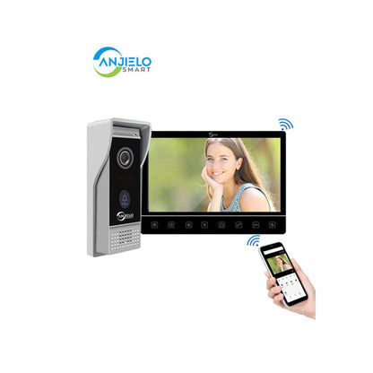 Anjielo Smart Home 10 inch Touch Button Monitor with Motion Detection Night Vision Doorbell Camera Video Intercom For Home Apartment