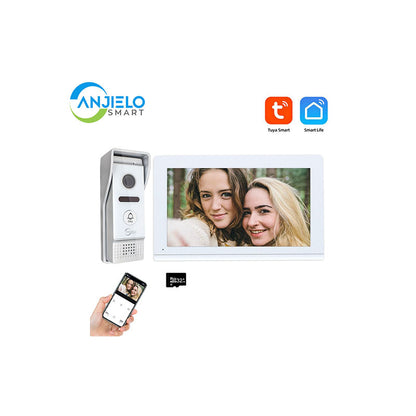 1080p White Wifi Tuya Video Intercom Monitor Video Doorbell Camera Video Intercoms Motion Detection For Home Apartment