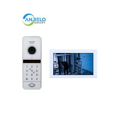 Anjielo Video Intercom System Smart Home 1080P HD Night Vision Doorbell Camera Video Porteiro with 10''Touch Screen Monitor for Home Safety Support Tuya