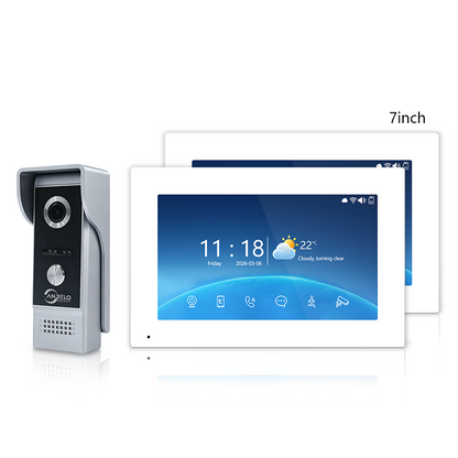Anjielo Smart 4-Line Smart Video Intercom System with Tuya App Two-Way Audio Motion Detection and Remote Home Monitoring
