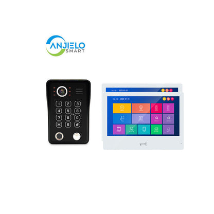 Anjielo WiFi Video Door Phone Apartment Intercom System Wired Touch Screen Monitor with 1080P HD Doorbell Camera,Supporting 5 in 1 Unlcking,Motion Detecting Tuya for Home Villa