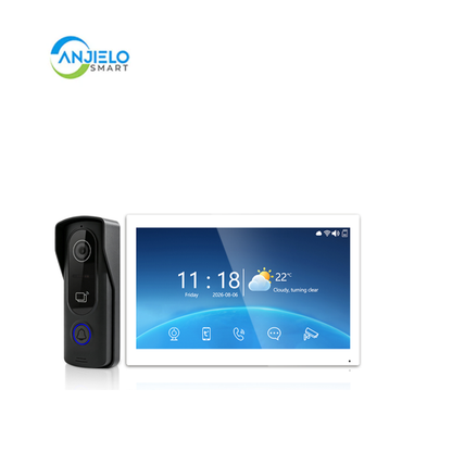 4 Wire Tuya Smart Video Intercom System | 1080P Wired Video Doorbell with Indoor Touch Monitor, RFID Card Unlock, Motion Detection, Night Vision, 2-Way Audio, Remote Unlock for Home Security