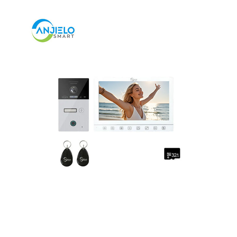 Anjielo Smart Home Tuya Smart mobile App Remote Wifi Video Intercom System Smart Video Door Phone 10 inch Full 1080p Screen Support RFID Card Unlock