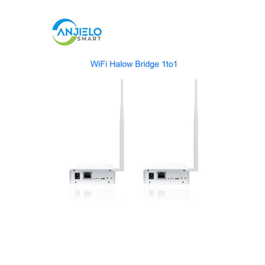 Anjielo Smart Home 2024 New Wifi Halow Wireless Bridge Enhanced Version for 3km Long Distance Transmission Faster Speed and Stronger Penetration