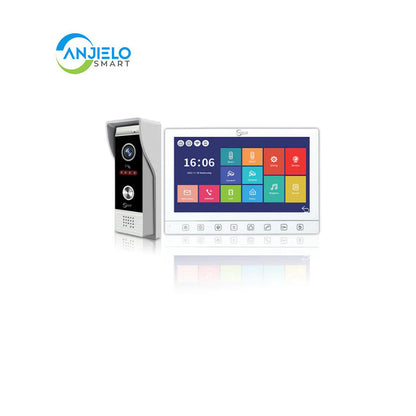 Anjielo Smart Home 10-Inch Touch Button Motion Detection Doorbell with Video Intercom for Villas & Homes