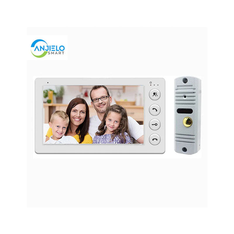 Anjielo 7 Inch Video Intercom System Outdoor Metal Doorbell Waterproof Cold Resistan Video Door Phone for Home Night Vision Lock Unlock