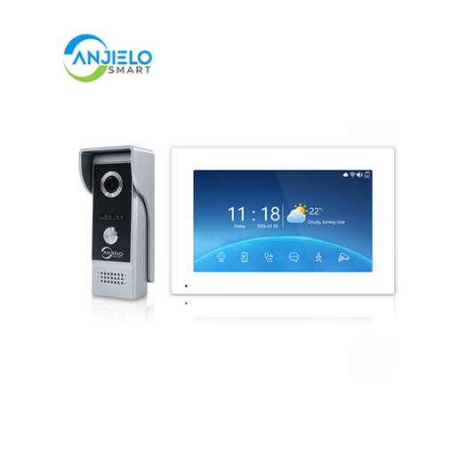 Anjielo Smart 4-Line Smart Video Intercom System with Tuya App Two-Way Audio Motion Detection and Remote Home Monitoring