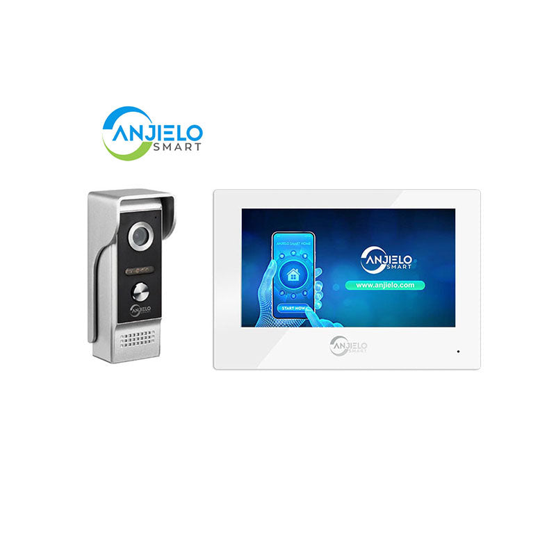 Anjielo Smart FHD 1080p Tuya Smart WiFI Video Doorbell - 7/10 Inch Screen, Dual Doors Unlocking & Wireless Home Entrance System