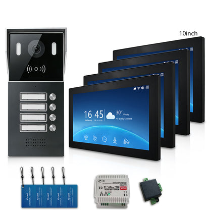 ANJIELO 2-Wire Multi-Tenant Tuya Smart Video Intercom System | Multi-Apartment Video Door Phone, Remote App Unlock, Waterproof Outdoor Station, 7/10 inch Indoor Touch Monitor