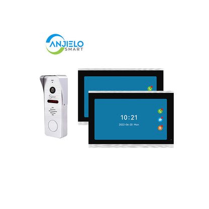 Anjielo New Tuya 7/10 Inch Video Wifi Intercom Tuya Smart Home Wired video doorbell System 1080P 148°Doorbell Camera Full Touch Monitor