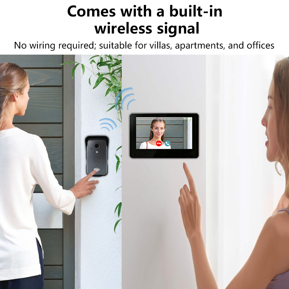 Anjielo AHD 7-inch touchscreen Smart Wireless Doorbell with Video Intercom doorbell tuya app