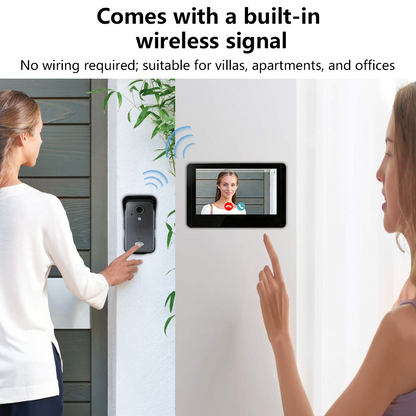 Anjielo AHD 7-inch touchscreen Smart Wireless Doorbell with Video Intercom doorbell tuya app