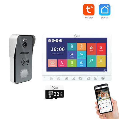 Tuya Smart Video Doorbell Intercom System | 1080P Wired Door Camera, IP65 Waterproof, Night Vision, Motion Detection, Remote Unlock for Home Security