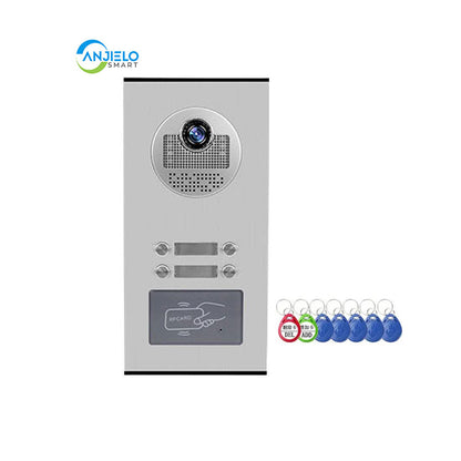 Anjielo Smart Home Video Intercom System 700TVL with RFID Access Outdoor Camera Video Doorphone Doorbell IR Night Vision for 2/3/4/6/8/10/12 for Multi-Room of Apartments and Villa