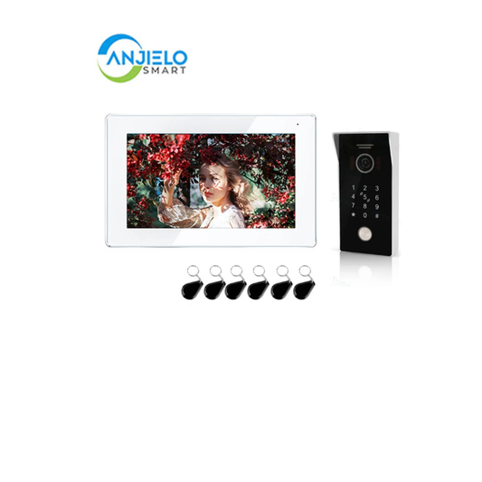 ANJIELO SMART Tuya Smart Wireless WiFi IP POE Switch video intercom 10"Touch Screen Doorbell Home Door phone Intercom with Camera Code