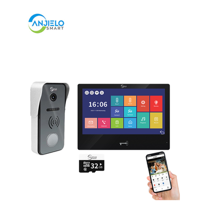 Tuya Smart Video Doorbell Intercom System | 1080P Wired Door Camera, IP65 Waterproof, Night Vision, Motion Detection, Remote Unlock for Home Security
