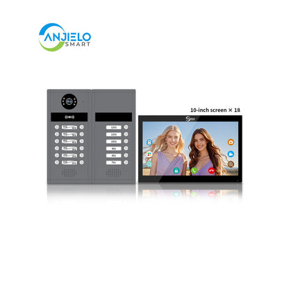 Anjielo Smart Home Newest Tuya Wifi AHD Doorphone with 7/10 Inch Monitors Video Intercom System  for Multi-family Users.