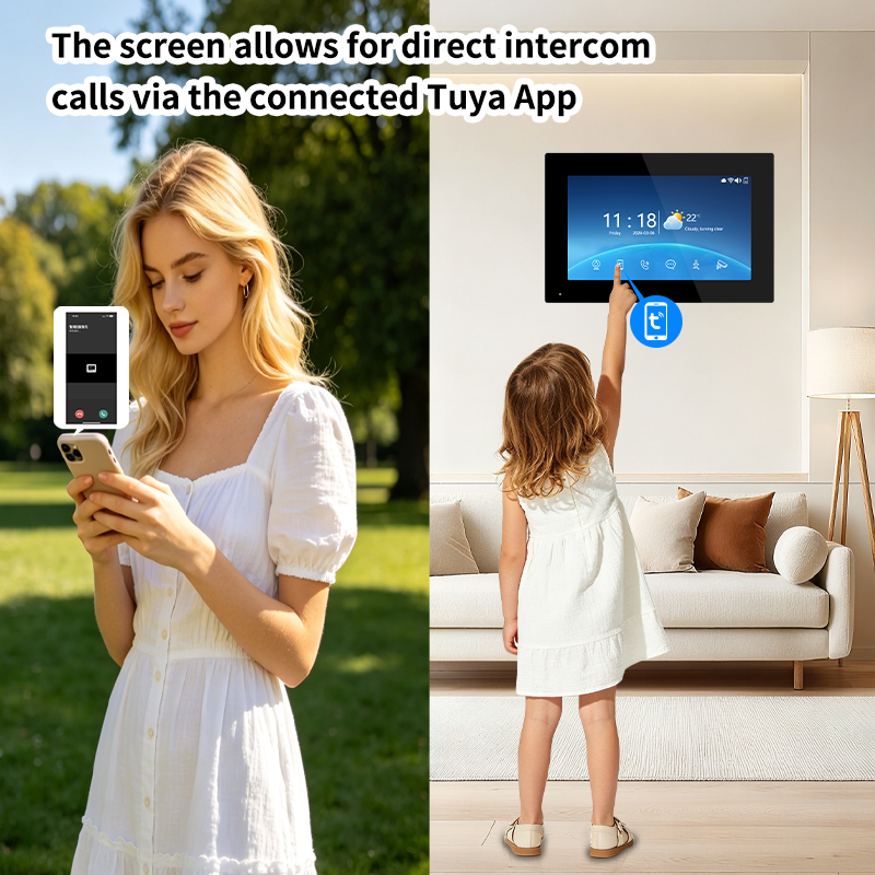 Anjielo Smart 4-Line Smart Video Intercom System with Tuya App Two-Way Audio Motion Detection and Remote Home Monitoring